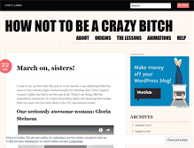 Tablet Screenshot of hownottobeacrazybitch.com